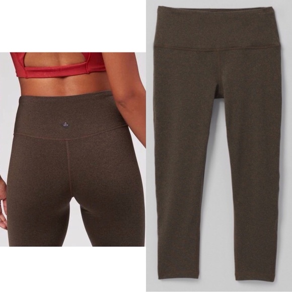 Prana Transform High Waist Legging in Camel Heather. - Picture 9 of 9